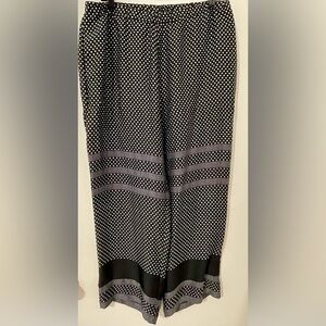 Vince Camuto Black and White Geometric Pants